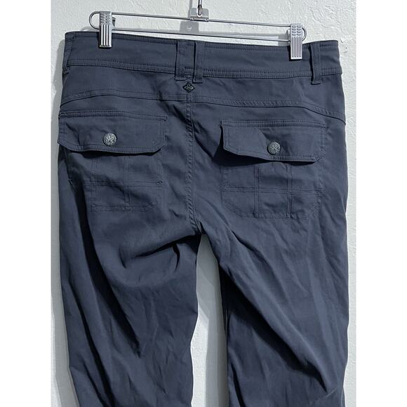 Prana Hiking Pants Womens 6 Halle Convertible Roll Gray Active Outdoors Charcoal - Picture 3 of 7